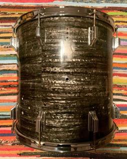 1960’s Rogers 16’ Floor Tom In Original Black Strata